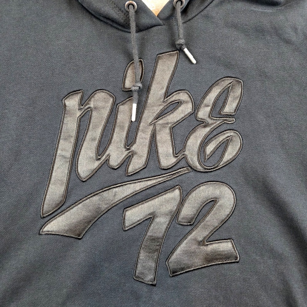 Vintage Nike 72 Black Hoodie Boy's Medium Pullover Nike The Athletic Dept. - Picture 2 of 8